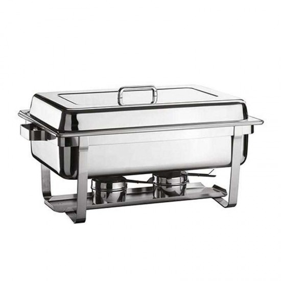 Öztiryakiler Düz Kapaklı Geçme Ayaklı Chafing Dish, GN 1-1, Elektrikli